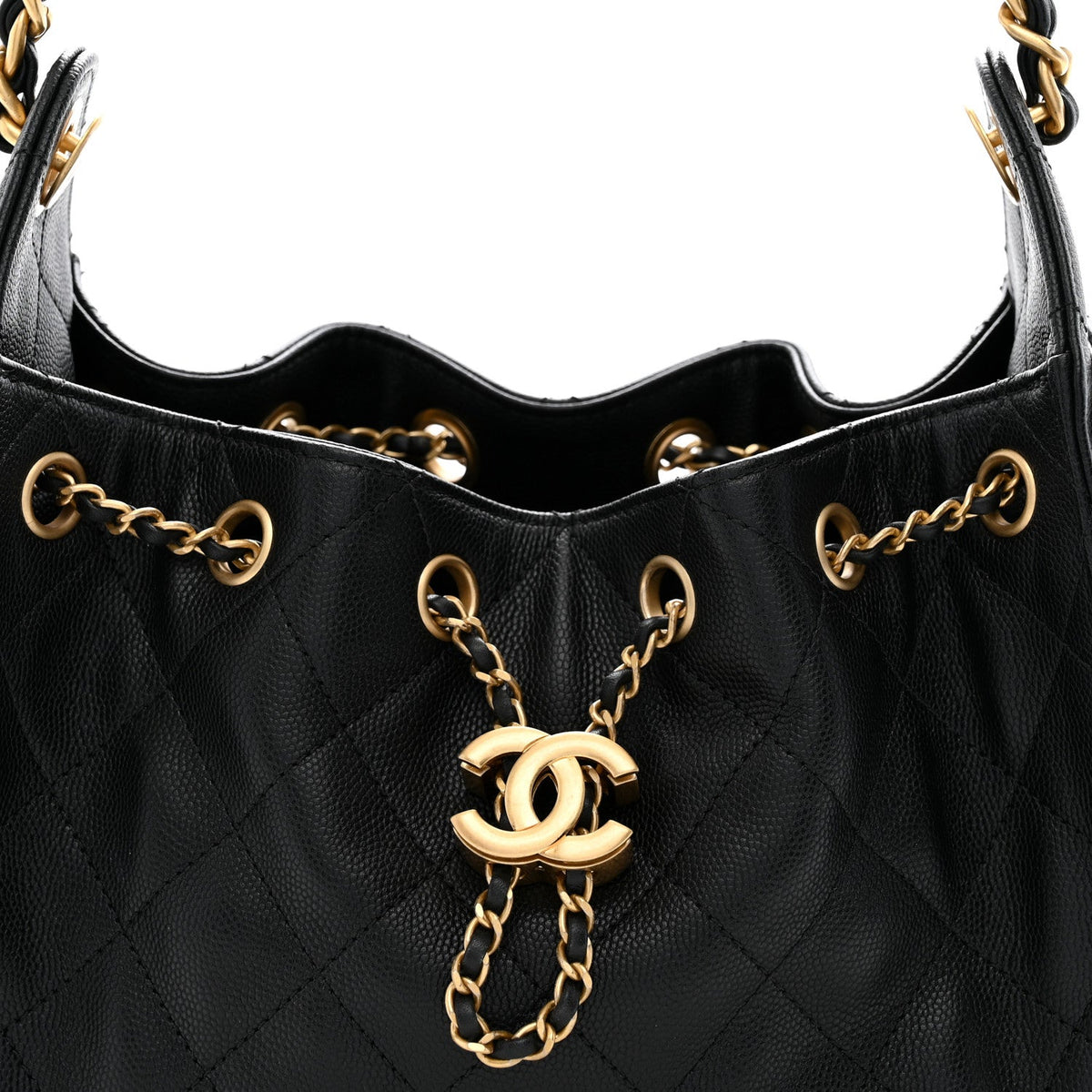 Caviar Quilted Mini Chanel 25 Handbag Black
