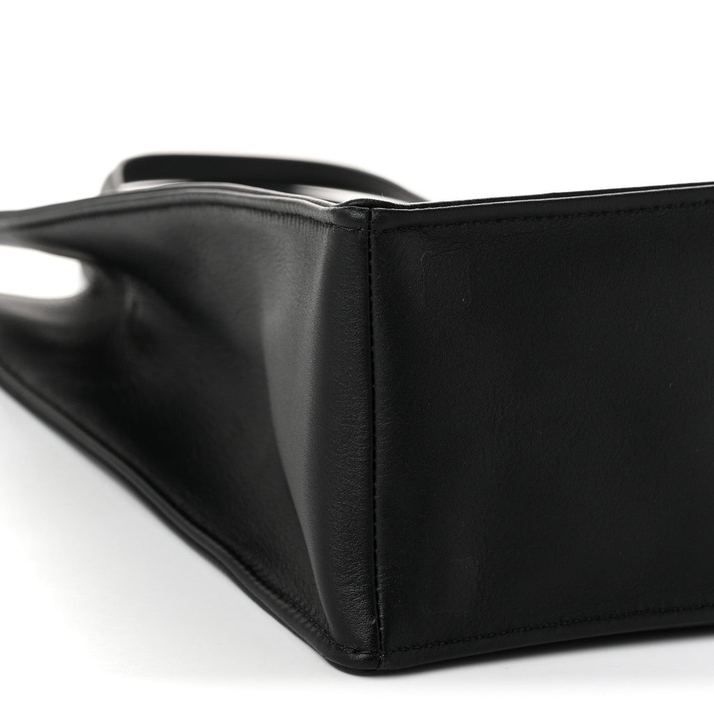 Calfskin Small Shopping Bag Black