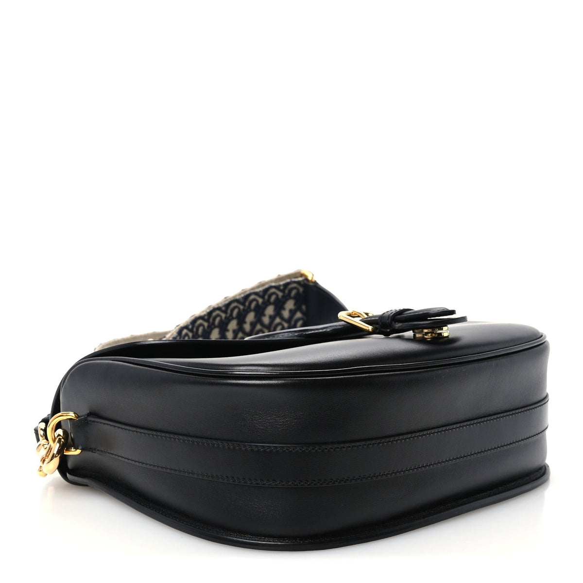 Box Calfskin Large Bobby Flap Black