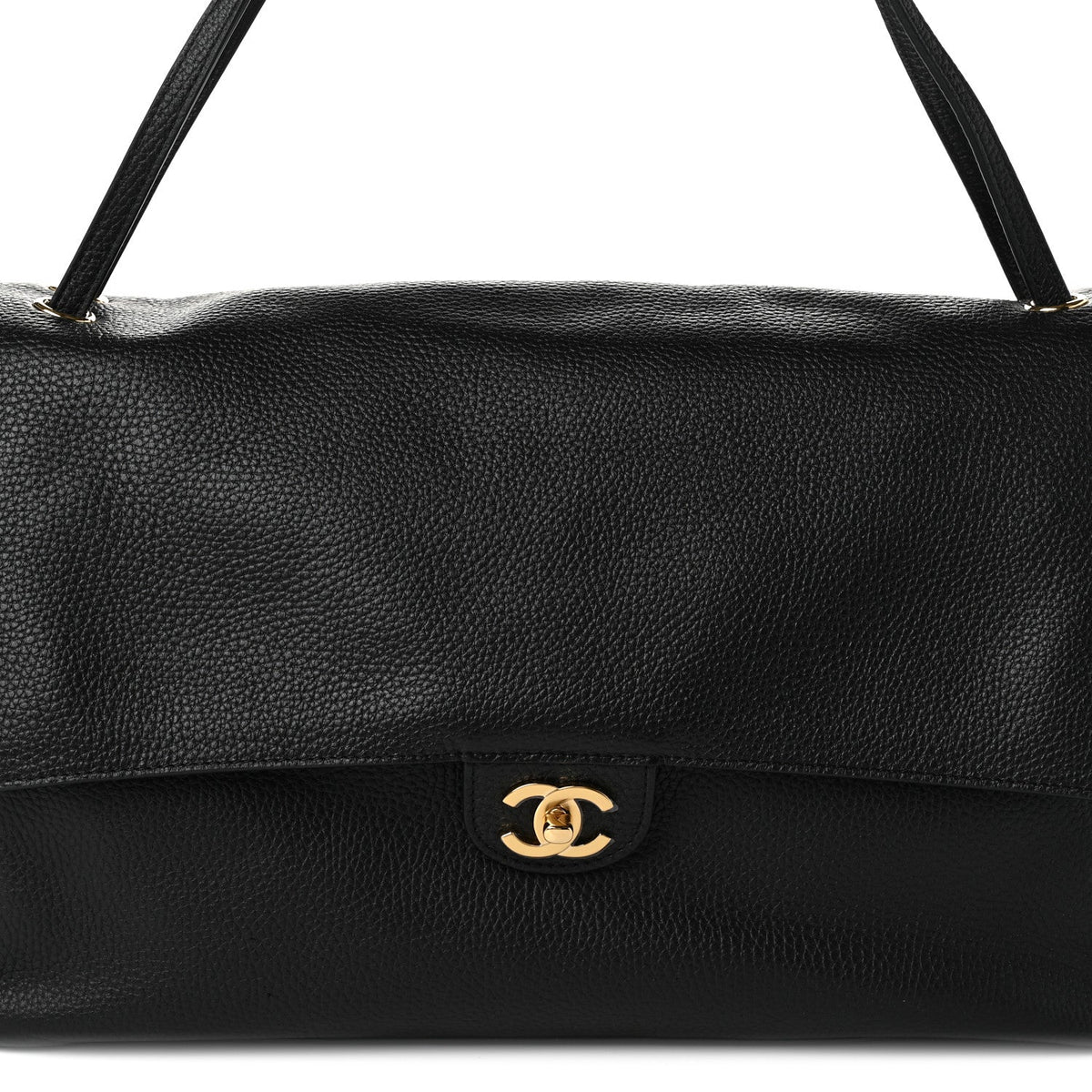 Grained Calfskin Souplissimo Maxi Flap Black