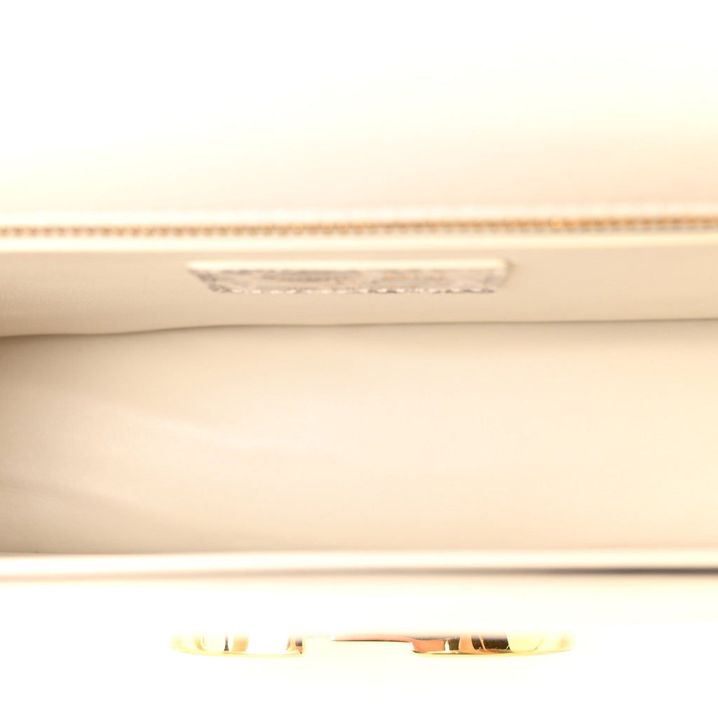 Niloticus Crocodile Himalaya 30 Montaigne Flap Bag Latte