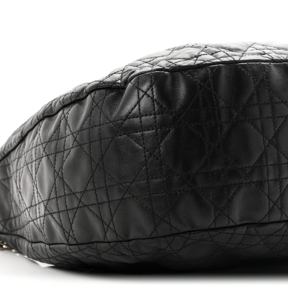 Lambskin Cannage Large Dior Soft Hobo Black