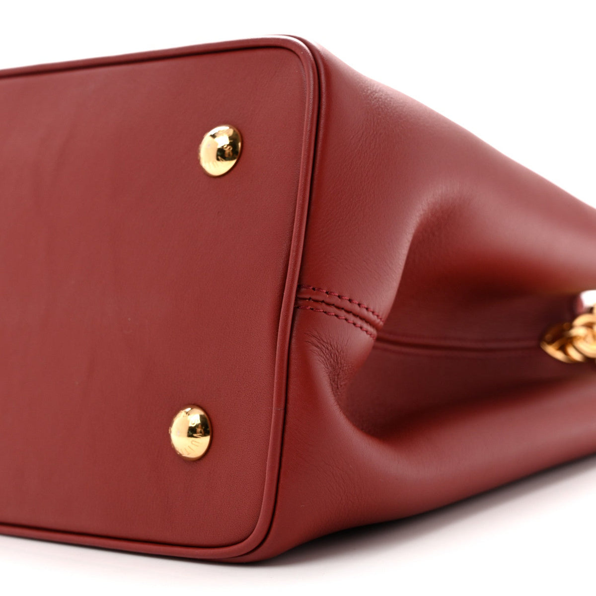 Smooth Calfskin Capucines GM Rust