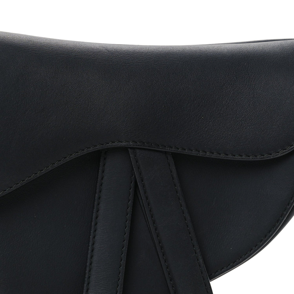 Ultra Matte Calfskin Mini Saddle Bag Black