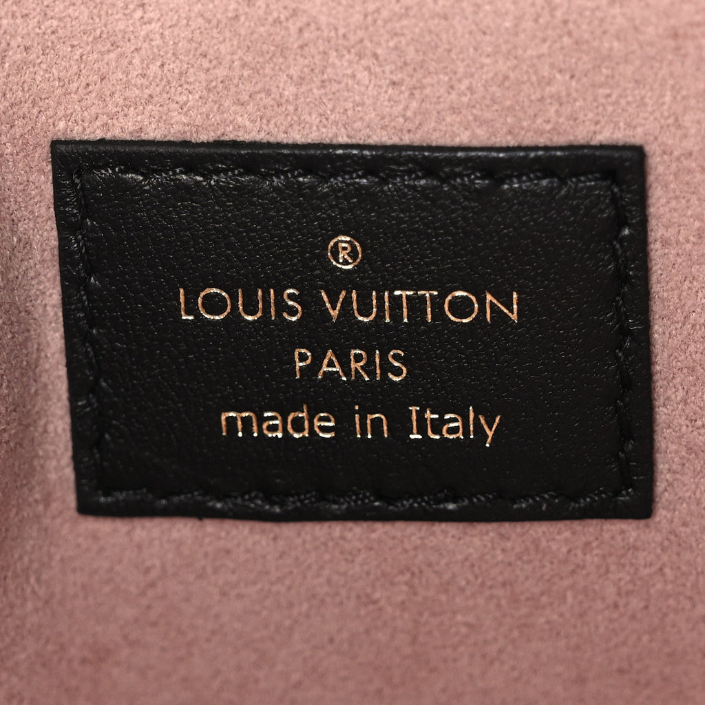Lambskin Embossed Monogram Coussin PM Black