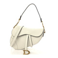 Grained Calfskin Saddle Bag With Strap Latte