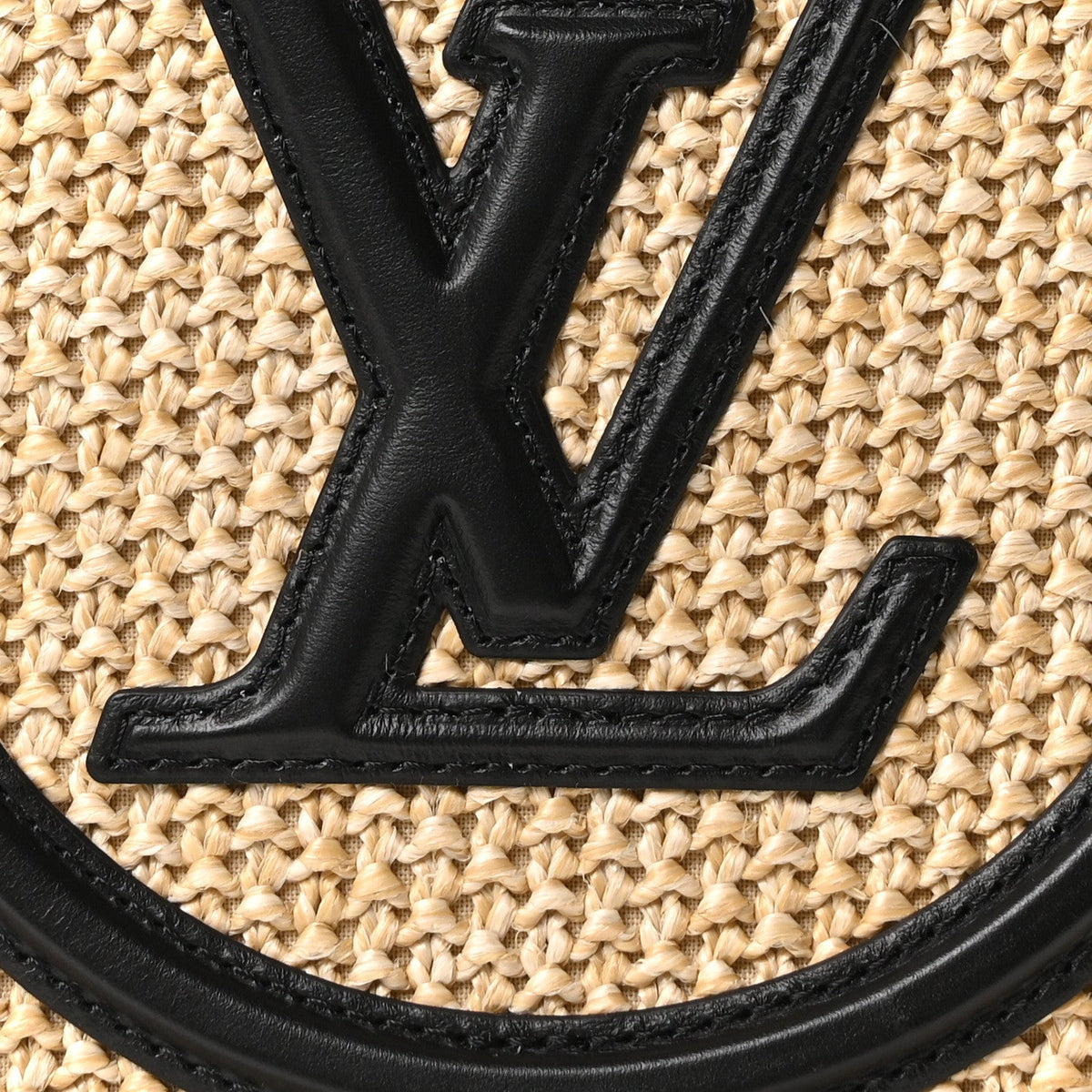 Raffia Petit Bucket Black