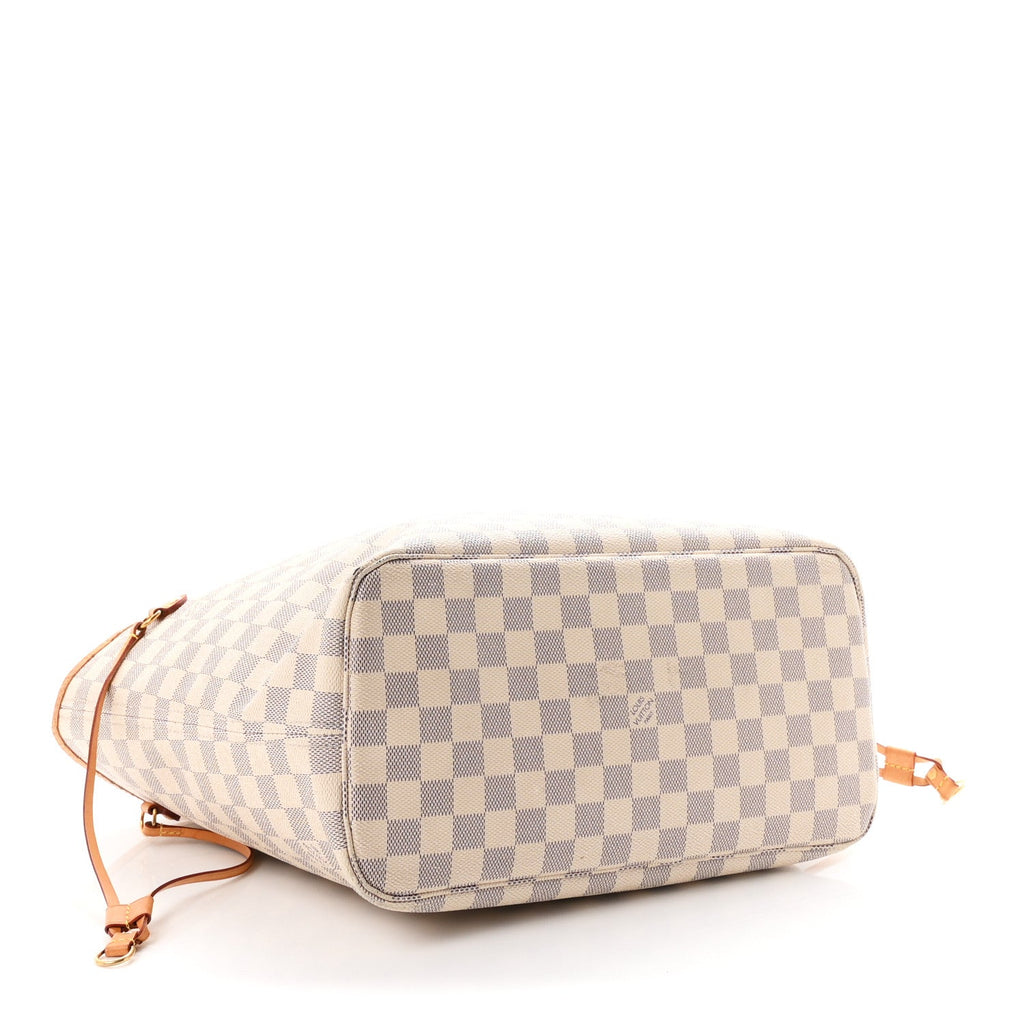 Damier Azur Neo Neverfull MM Rose Ballerine