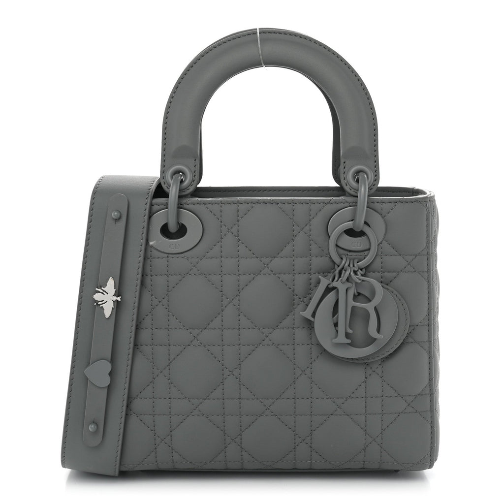 Ultra Matte Calfskin Cannage Small My ABCDior Lady Dior Grey