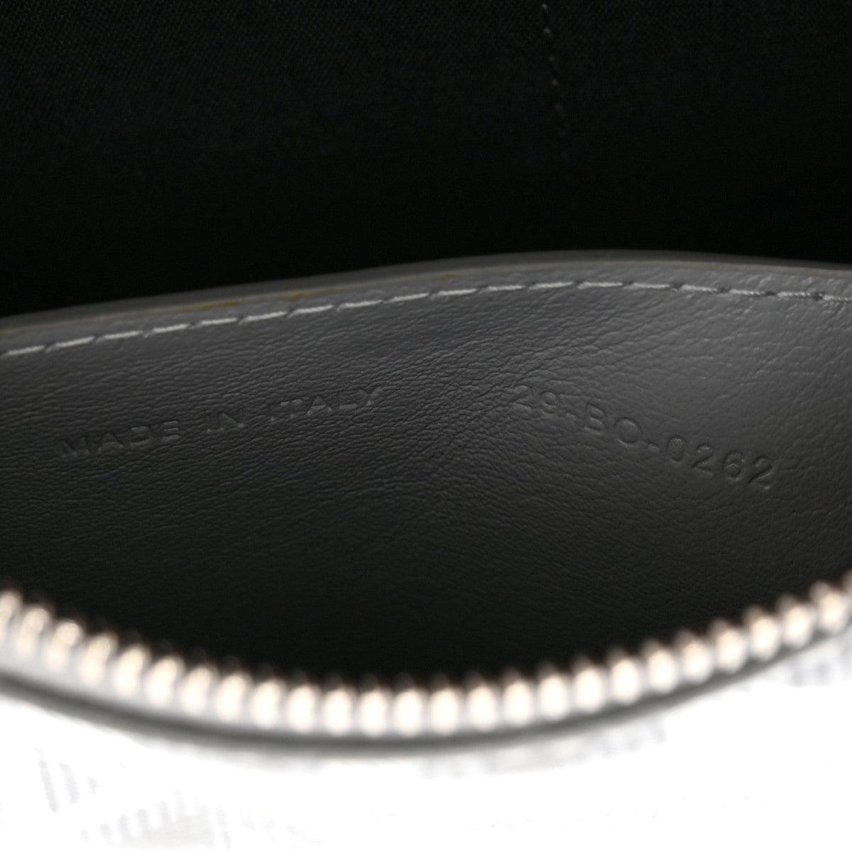 Coated Canvas CD Diamond Pouch Grey