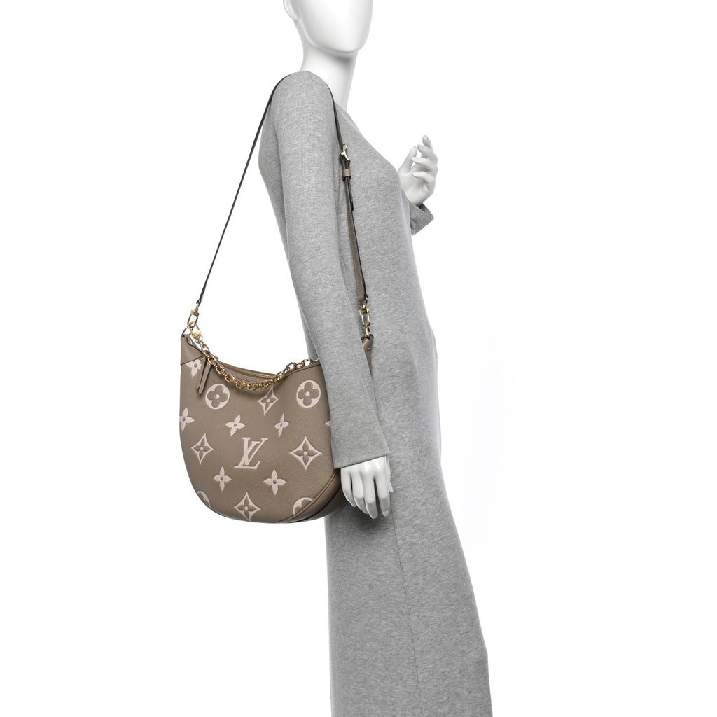 Empreinte Monogram Giant Loop Hobo Dove Gray Cream