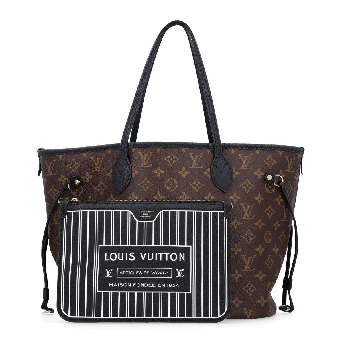 Monogram Calfskin Neo Neverfull Inside Out MM Black