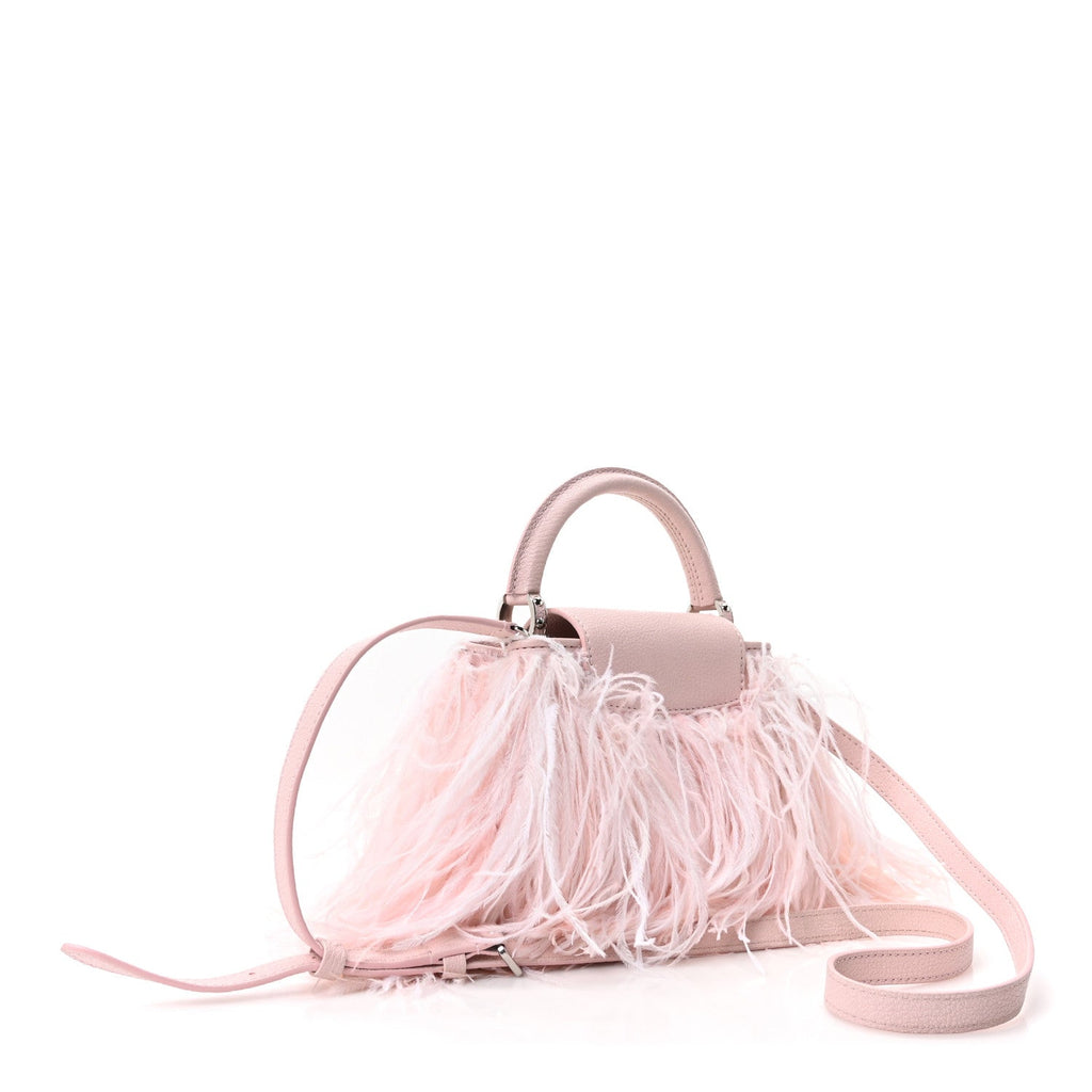 Ostrich Feather Capucines Mini Pink
