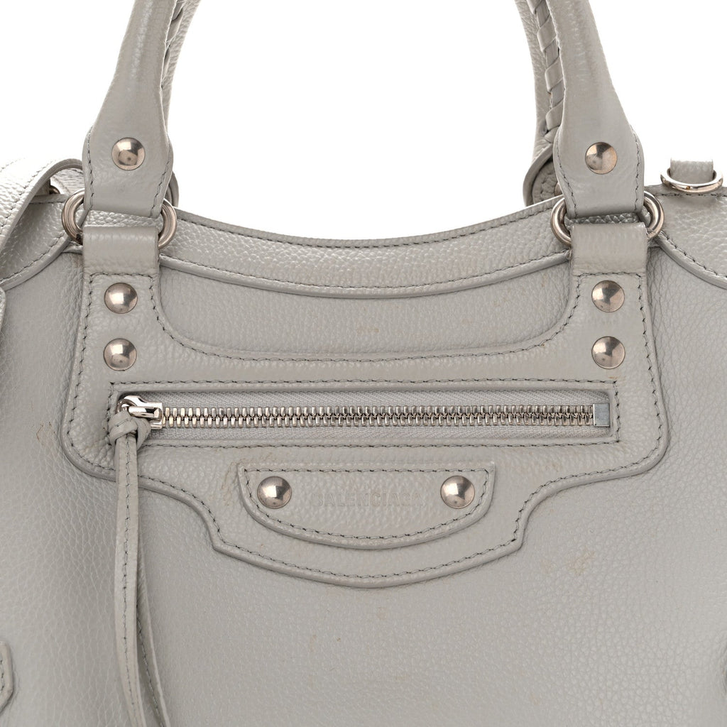 Grained Calfskin Neo Classic Silver Hardware S City Light Grey