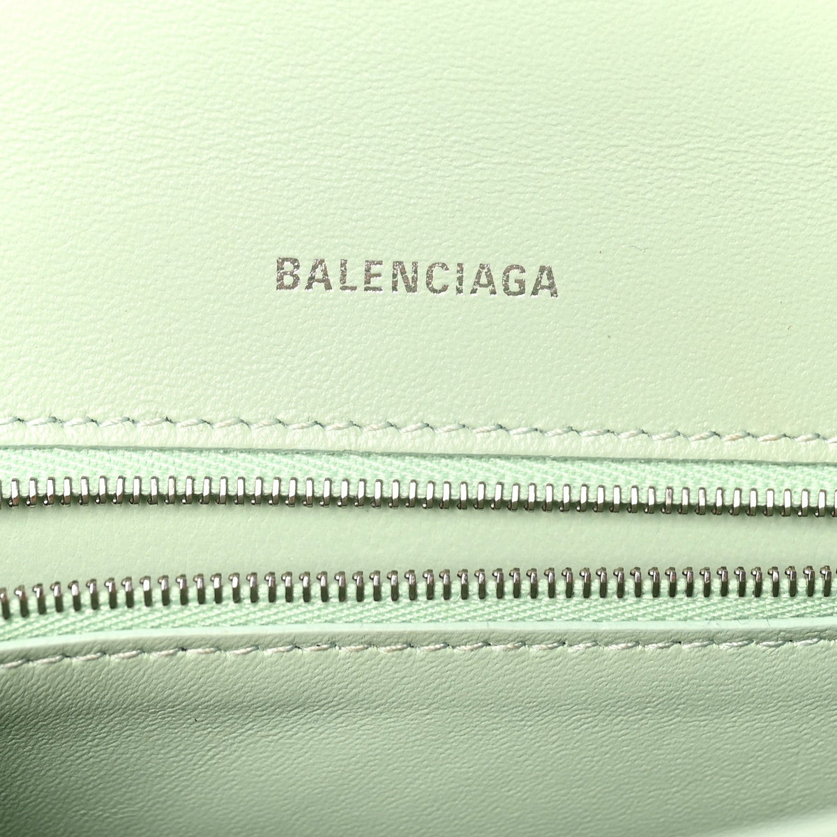 Shiny Box Calfskin Small Hourglass Top Handle Bag Light Green
