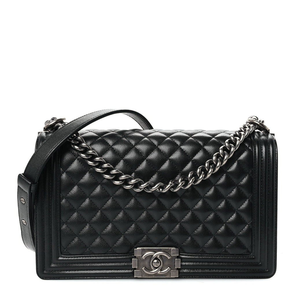 Caviar Quilted New Medium Boy Flap Black