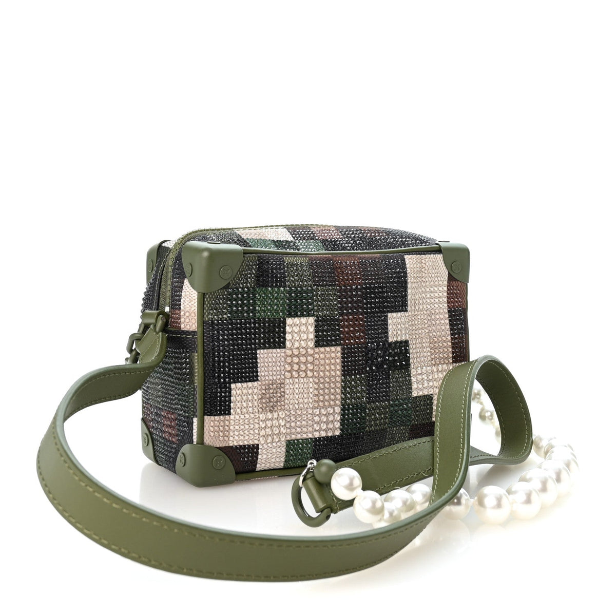Strass Pearl Damoflage Mini Soft Trunk  Green