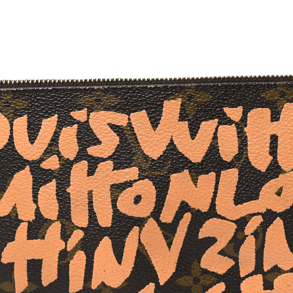 Monogram Graffiti Pochette Accessories Peach