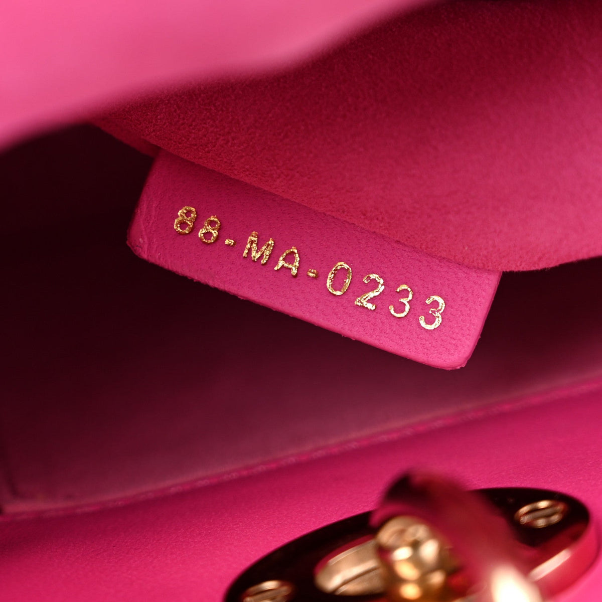 Lambskin Cannage Small My ABCDior Lady Dior Fuchsia