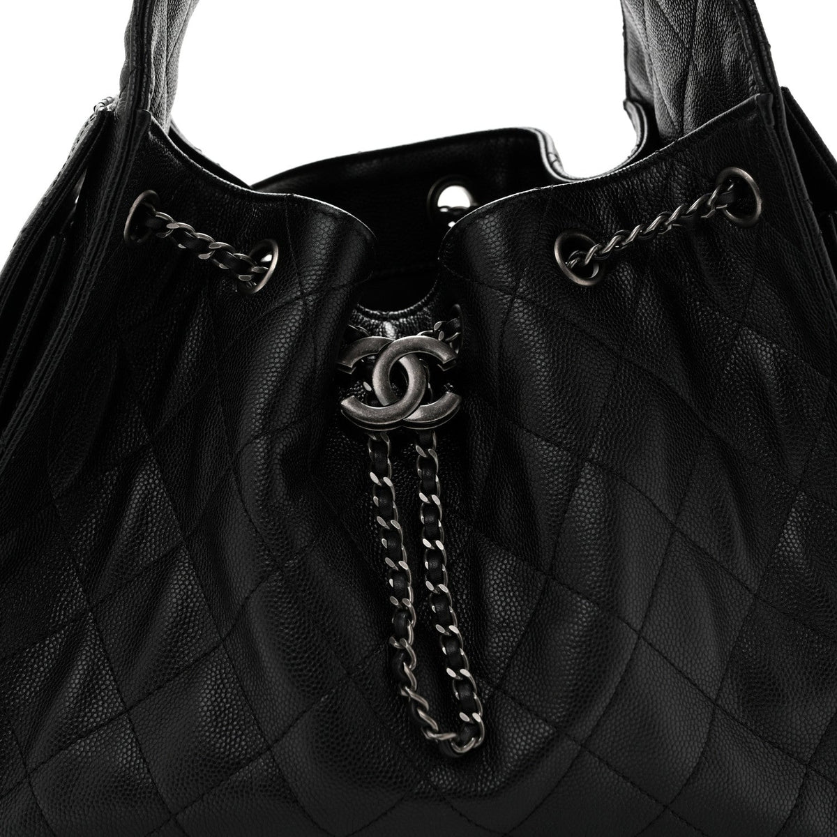 Caviar Quilted Small Chanel 25 Handbag Black