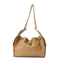 Caviar Quilted Small Chanel 25 Handbag Beige