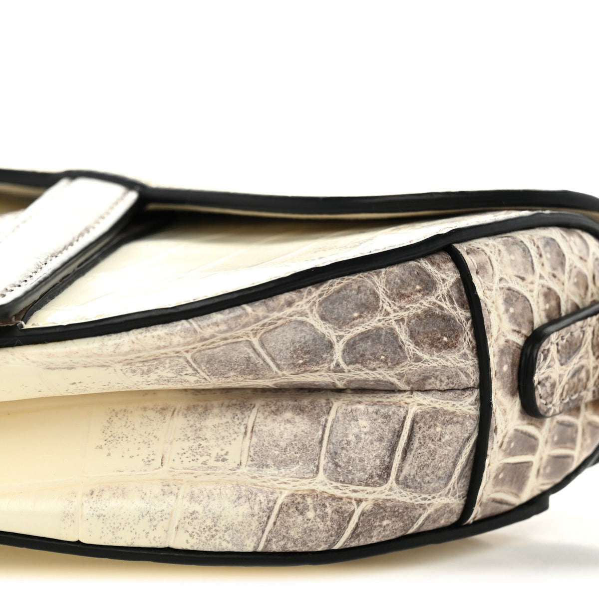 Niloticus Crocodile Himalaya Mini Saddle Bag Latte
