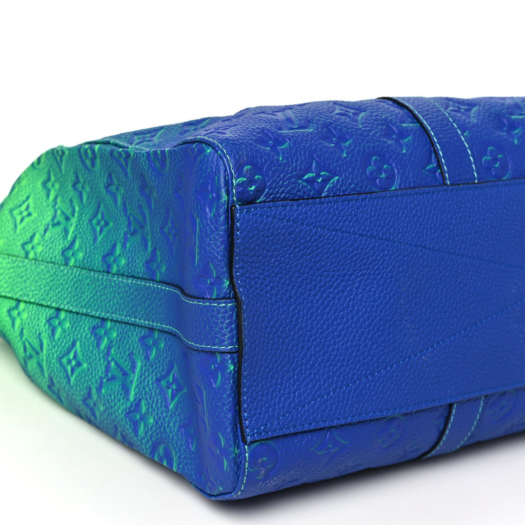 Taurillon Illusion Keepall Tote Bleu Vert