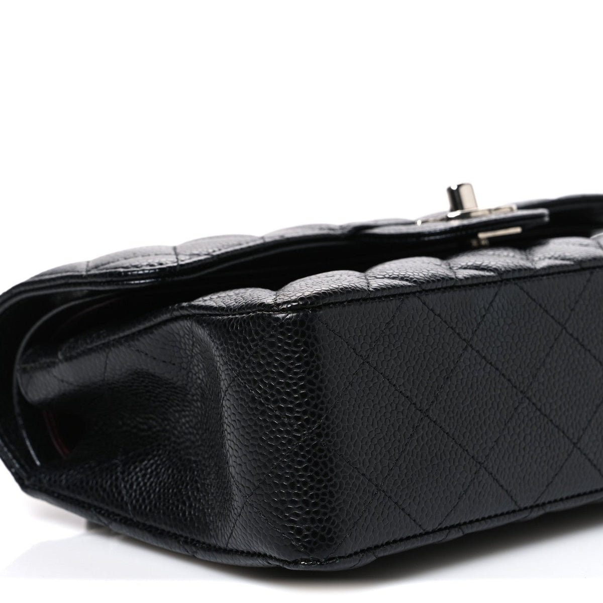 Caviar Quilted Small Double Flap Black