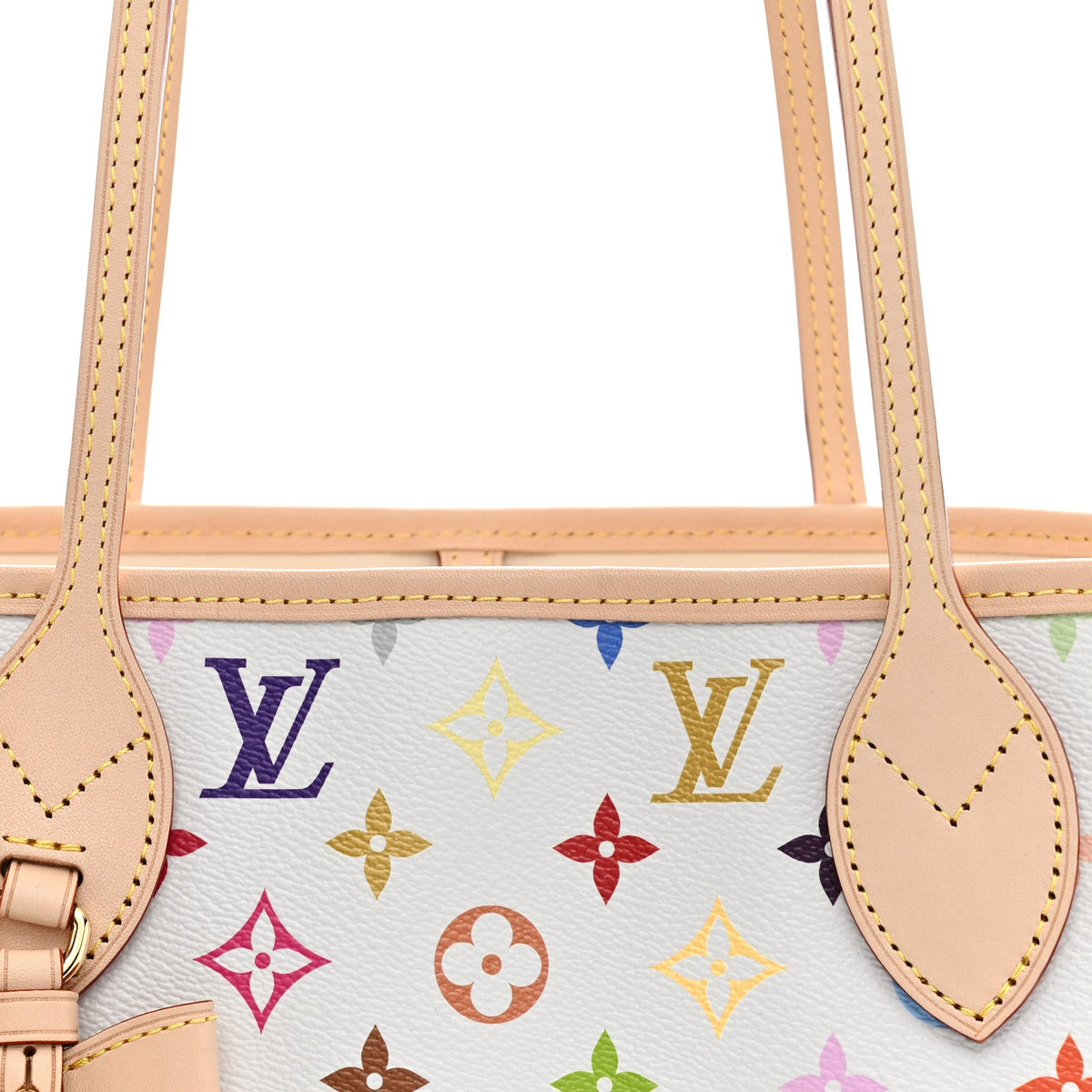LV x TM Monogram Multicolor Neverwoof MM White