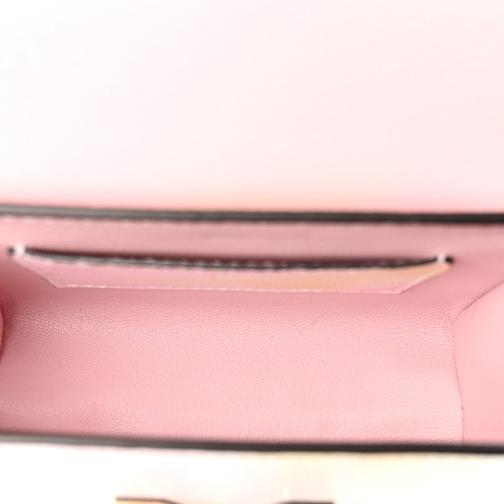 Iridescent Lizard Mini Twist Shoulder Bag Pastel Mirage