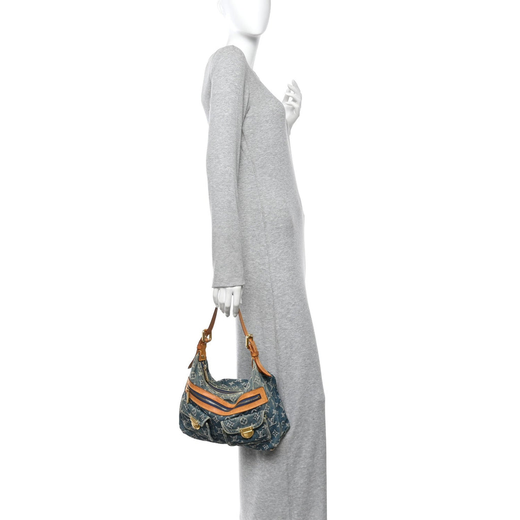 Monogram Denim Baggy PM Blue