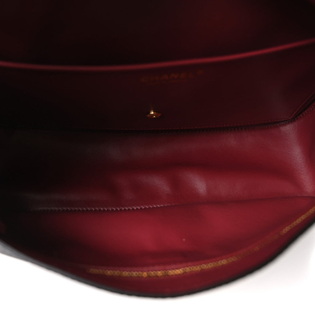 Grained Calfskin Small Souplissimo Maxi Flap Black