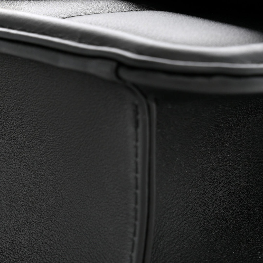 Lambskin Calfskin Mini Chocolate Bar Flap Bag Black