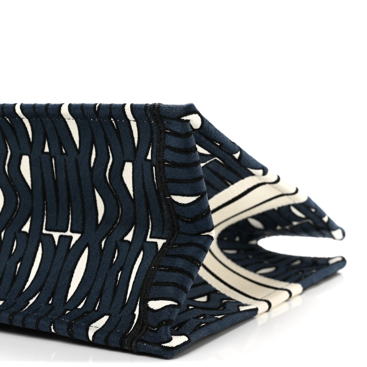 Canvas Embroidered Medium Miss Dior Graffiti Book Tote White Deep Blue