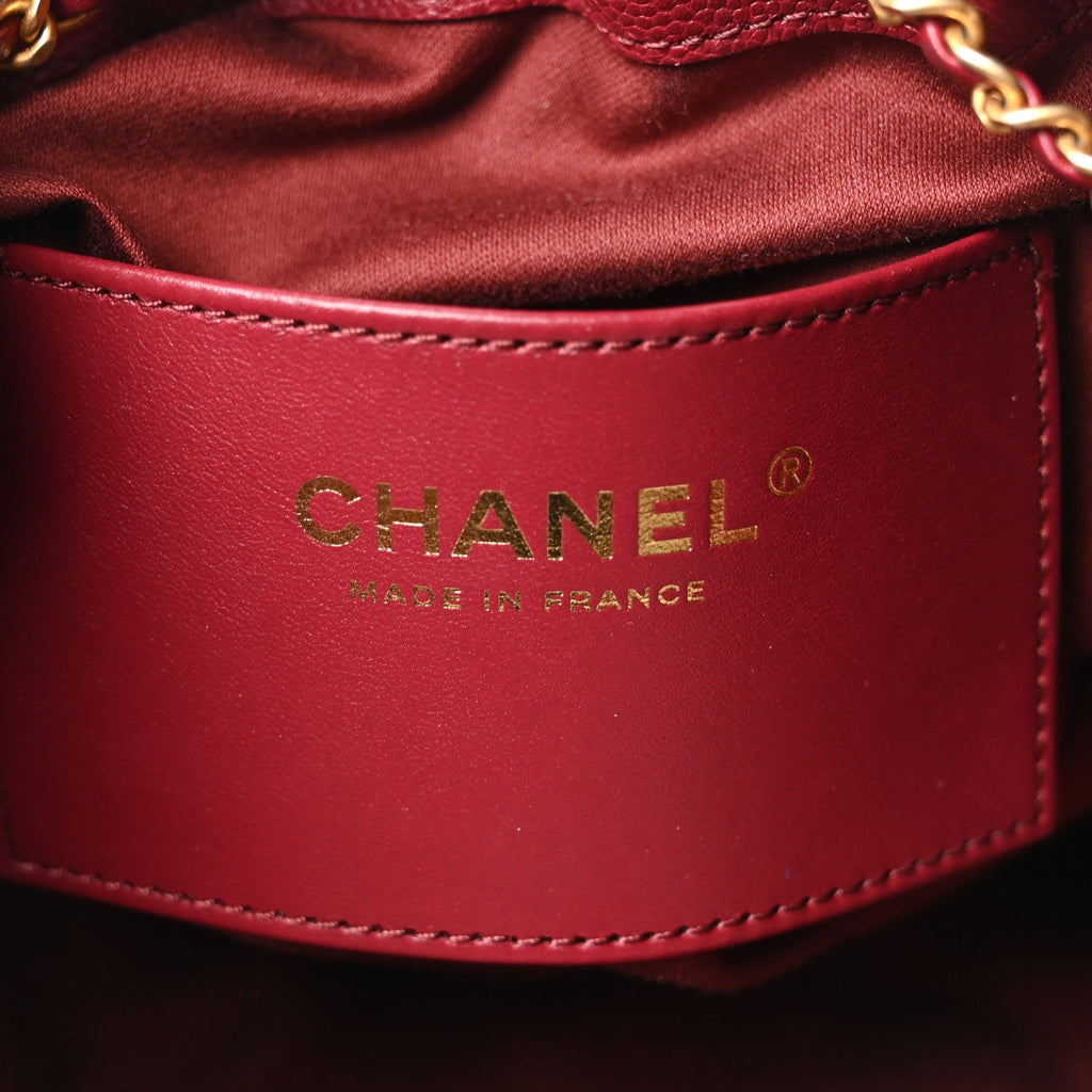 Caviar Quilted Small Chanel 25 Handbag Burgundy