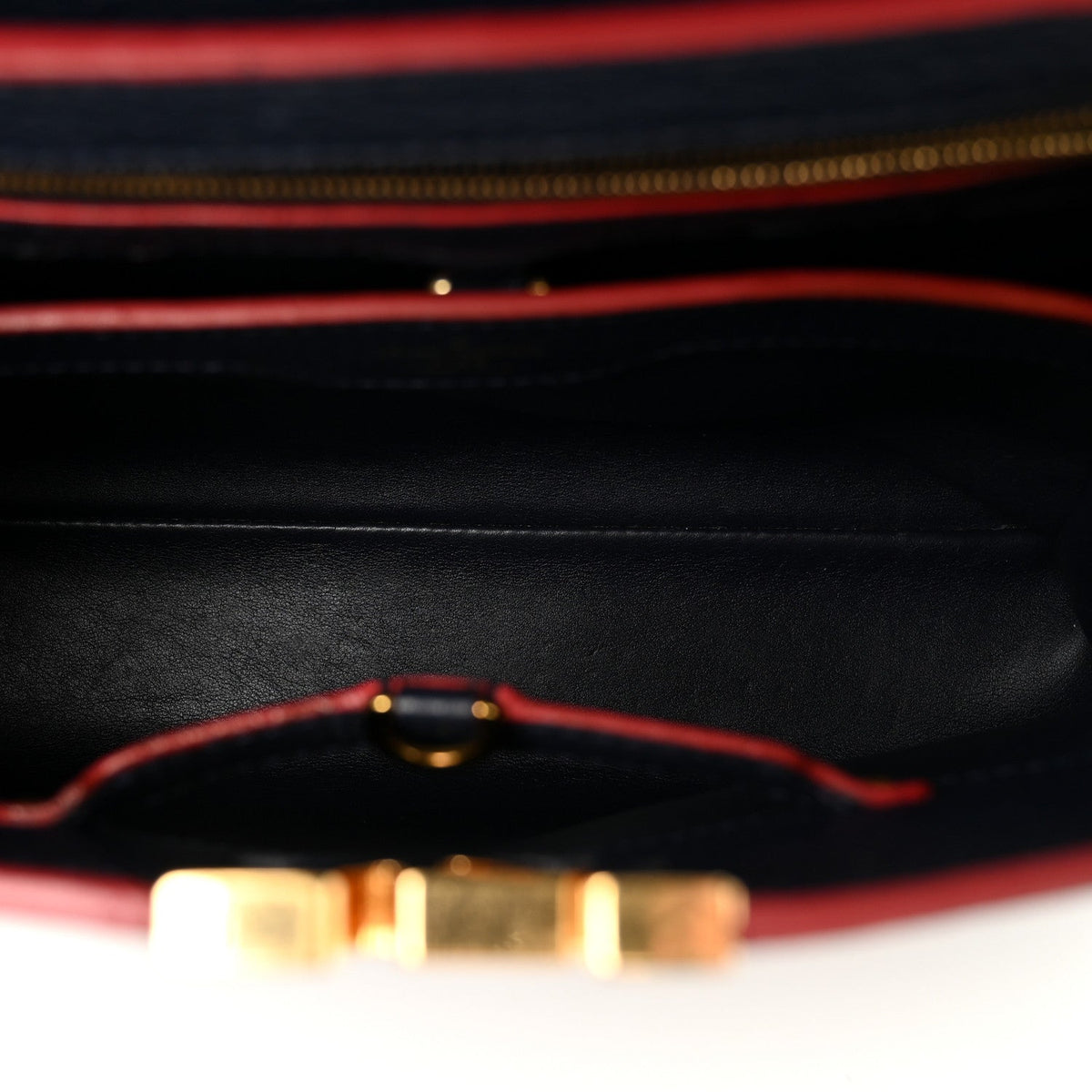 Taurillon Capucines PM Marine Rouge