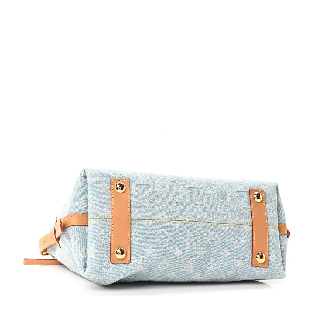 Monogram Denim CarryAll PM Sky Blue