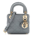 Lambskin Cannage Micro Lady Dior Cloud Blue