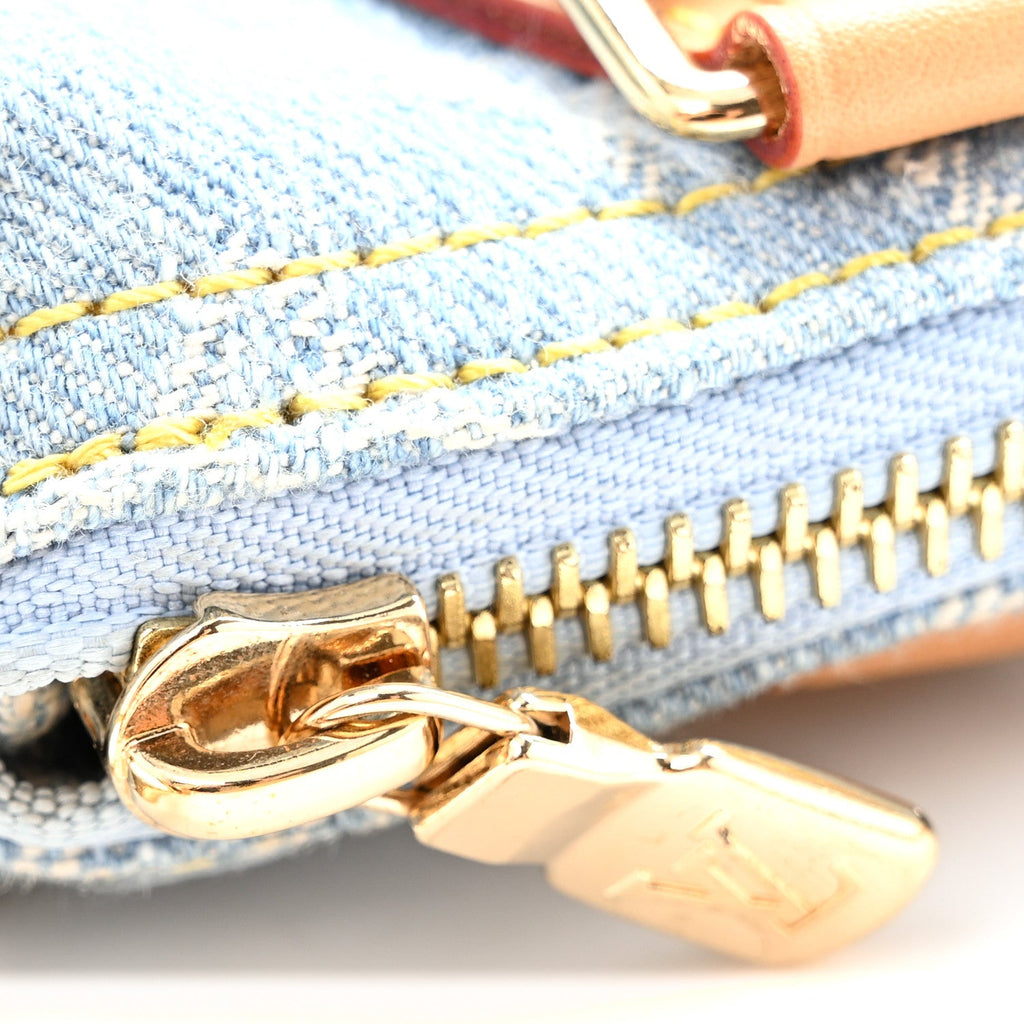 Monogram Denim Nano Speedy Sky Blue