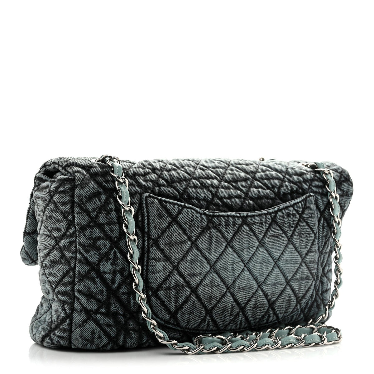 Denim Quilted Denimpression Flap Blue Black