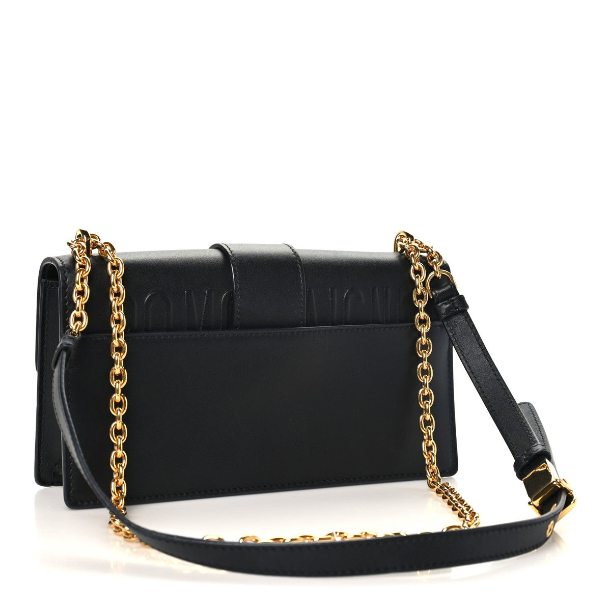Calfskin 30 Montaigne East West Chain Flap Bag Black