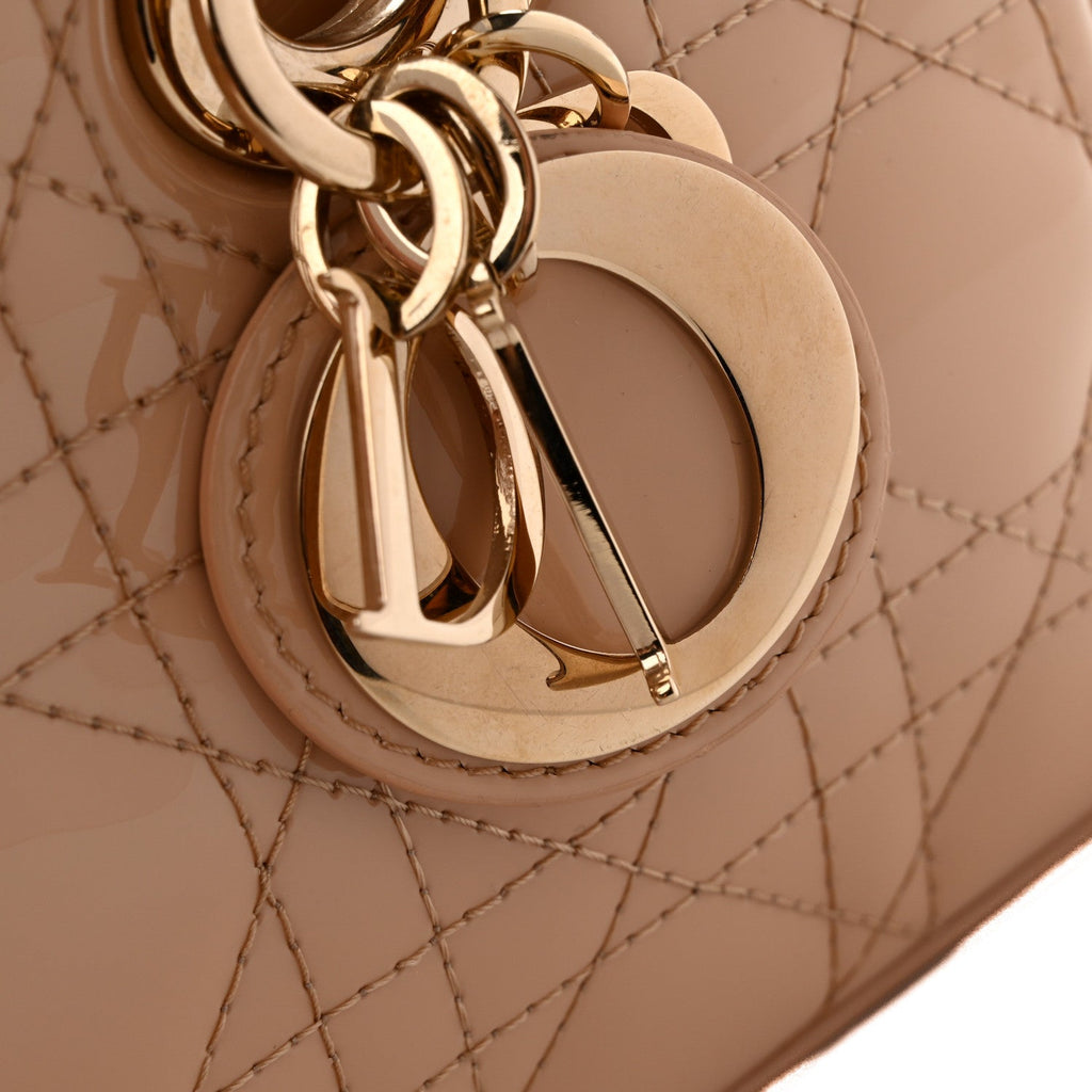 Patent Cannage Small Lady D-Joy Beige