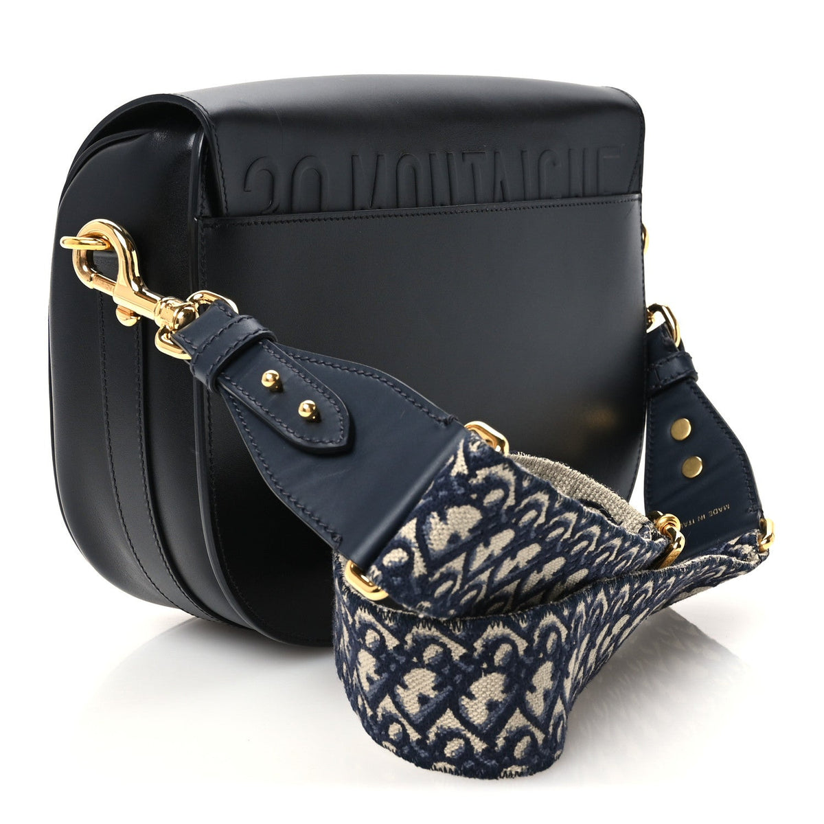Box Calfskin Large Bobby Flap Black