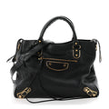 Chevre Gold Metallic Edge Hardware Velo Black