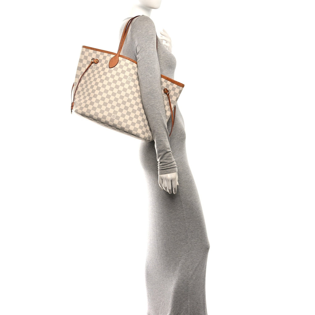 Damier Azur Neo Neverfull MM Rose Ballerine