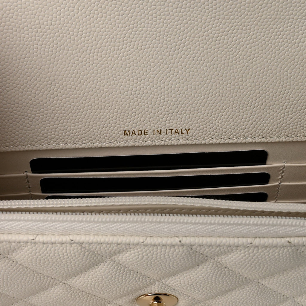 Caviar Quilted Top Handle Mini Chanel 25 Backpack White