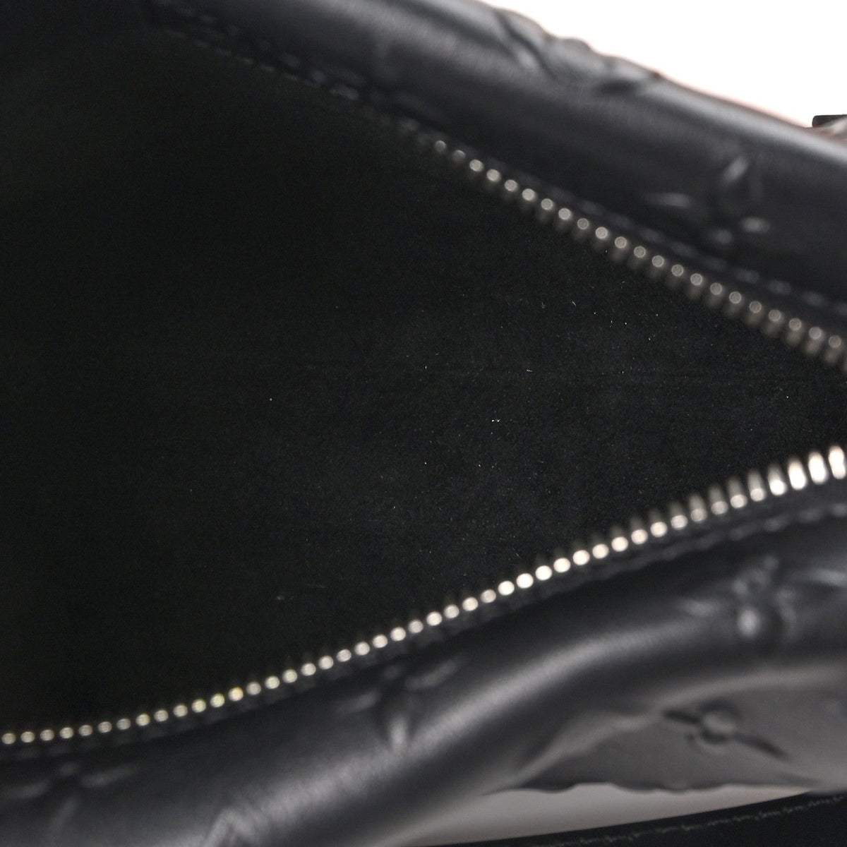Calfskin Debossed Monogram Side Trunk Black