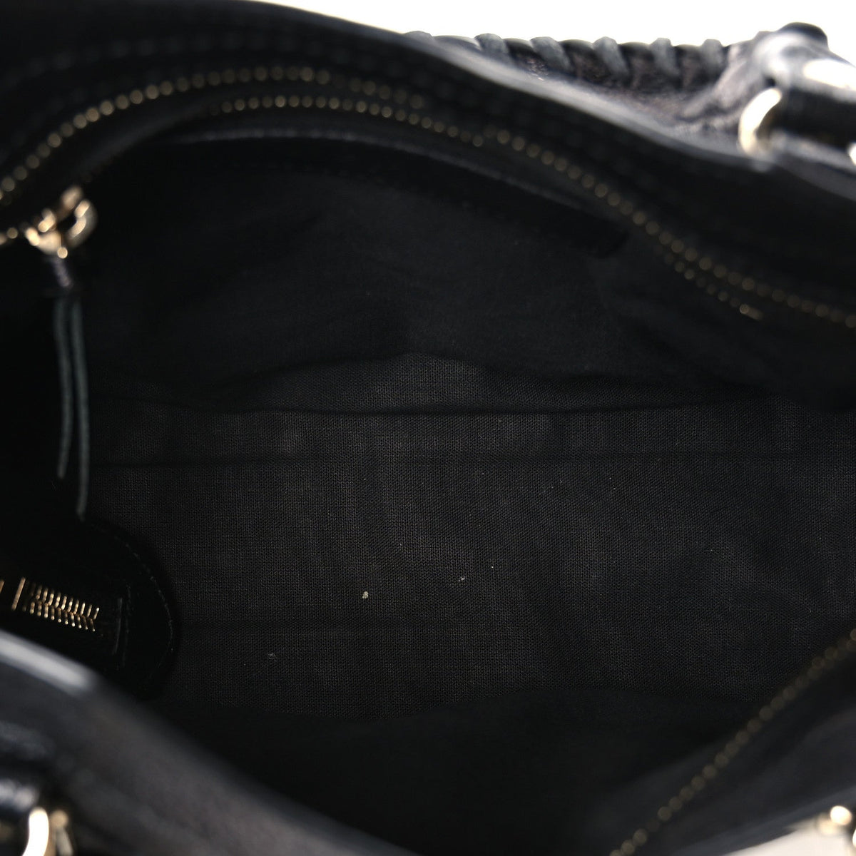 Chevre Gold Metallic Edge Hardware Mini City Black