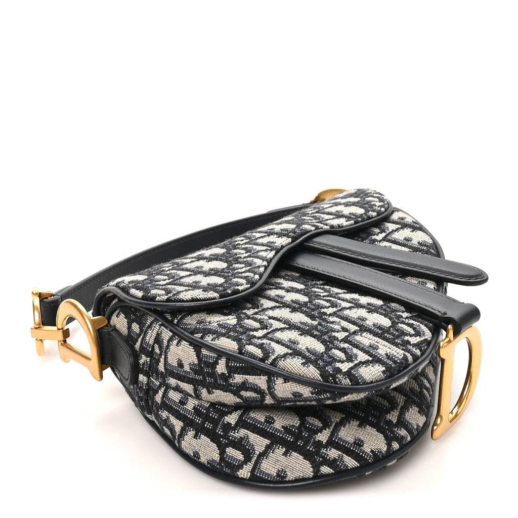 Oblique Mini Saddle Bag Blue
