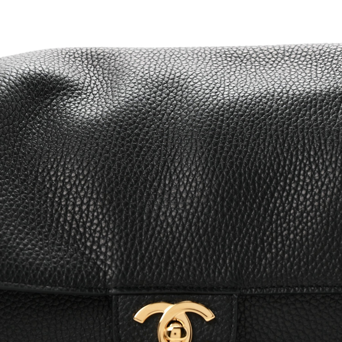 Grained Calfskin Small Souplissimo Maxi Flap Black